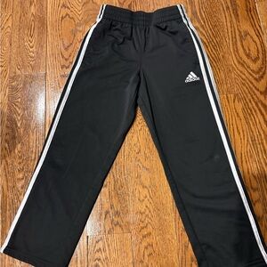 adidas Black Jogger Pants with White Side Stripes